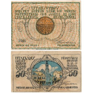 Węgry - Sopron - 10 + 50 Fillér 1918
