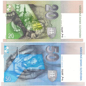 Slowakei – 20 + 50 Kronen 1993 * P20a-21a