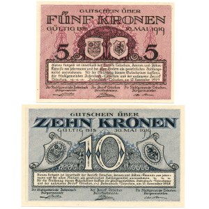 Podmokly-Děčín - Bodenbach-Tetschen - 5+10 Kronen 1918