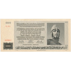 Boemia e Moravia - 5000 corone 1944 * P17s * SPECIMEN