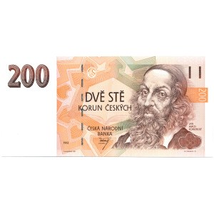 Czech Republic - 200 Koruna 1993 * P6a * A72 series * on a Kčs strip