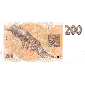 Czech Republic - 200 Koruna 1993 * P6a * A72 series * on a Kčs strip