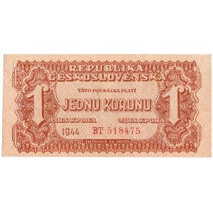 Czechoslovakia - 1 Koruna 1944 * P45 * imperforated