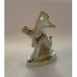 Figurine en porcelaine Janosik, créée par Hanna Burtan Husarska