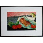 Estera Karp (Esther Carp) (1897 Skierniewice-1970 Paris) - Still life with fruit, vegetables and bread