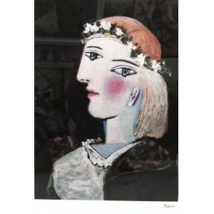 Pablo Picasso (1881-1973),Portrait de Marie-Thérèse Walter avec guirlande