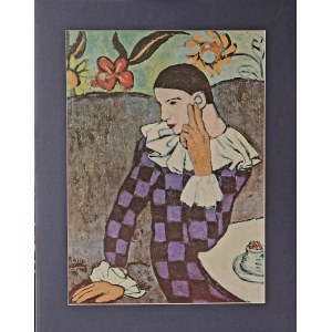 trans search Pablo Picasso (1881–1973) The Pensive Harlequin 1976 (1901 – Blue Period)