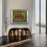 Laure MARTIN (1910–1994), *Les Deux Chevaux Rouge* (*The Two Red Horses*), 1950s