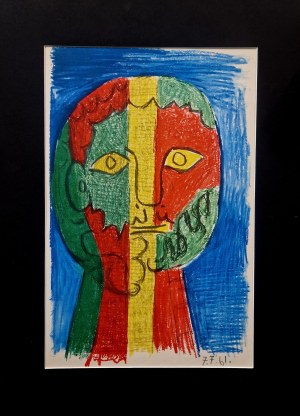 Pablo Picasso (1881-1973) Studium Męzczyzny z cyklu „Le Déjeuner sur l’herbe” ( Obiady na trawie) 1962, Wariacje na temat „Śniadanie na trawie” E. Maneta