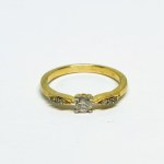 Silver Ring with 0.50 Ct Diamonds