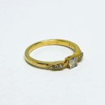Silver Ring with 0.50 Ct Diamonds