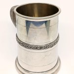 Pint English Sheffield tankard with Celtic design made of Pewter