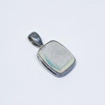 Silver Pendant with Oxidized Quartz
