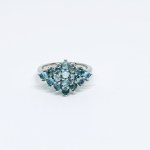 Silver ring with natural grandiderite
