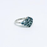 Silver ring with natural grandiderite
