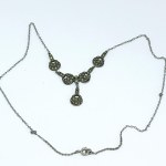 Silver vintage necklace with marcasites