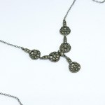 Silver vintage necklace with marcasites