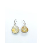 Vintage silver earrings with citrine
