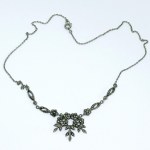 Silver vintage necklace with marcasites