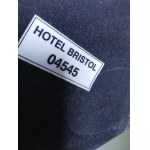 White original lamp from the Bristol Hotel