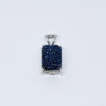 Silver Pendant with Garnet Oxidized Quartz