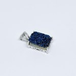 Silver Pendant with Garnet Oxidized Quartz