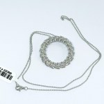 Interesting Silver Necklace with White Topazes