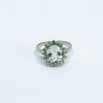 Silver ring with Prasiolites