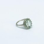 Silver ring with Prasiolites