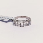 Silver ring with natural topaz