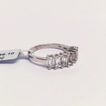 Silver ring with natural topaz
