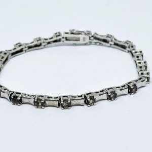 Silver bracelet with Smoky Quartz