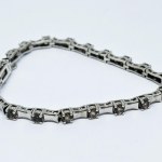 Silver bracelet with Smoky Quartz