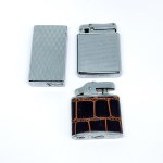 Set of 2 Colibri lighters and 1 Golden Bell lighter