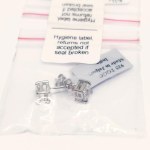 Silver earrings with natural white topazes