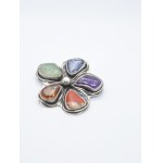 Vintage silver flower brooch