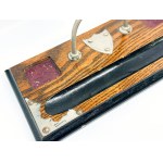 Wooden wrought-iron desk stand