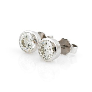 Diamond stud earrings approx. 2 ct