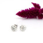 Diamond stud earrings approx. 2 ct