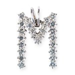 Letter pendant set with diamonds approx. 2.5 ct