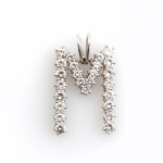 Letter pendant set with diamonds approx. 2.5 ct