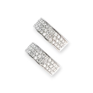 Creoles with pavé trim
