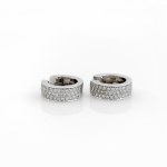 Creoles with pavé trim