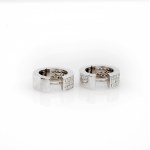 Creoles with pavé trim