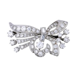 Diamond brooch approx. 3.5 ct