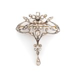 Art Nouveau brooch approx. 1.6 ct