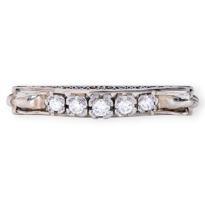 Brosche mit Brillantbesatz ca. 1,7 ct