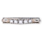 Brooch set with diamonds approx. 1.7 ct