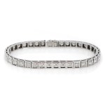 Rivière bracelet set with diamonds approx. 4.6 ct