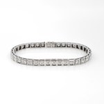 Rivière bracelet set with diamonds approx. 4.6 ct